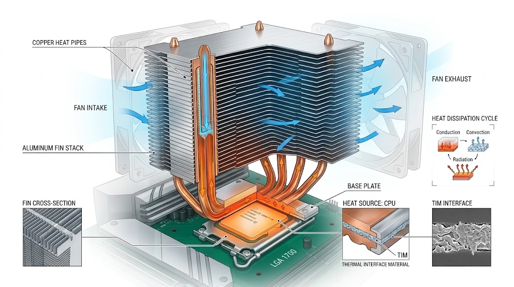 What is a CPU heatsink?