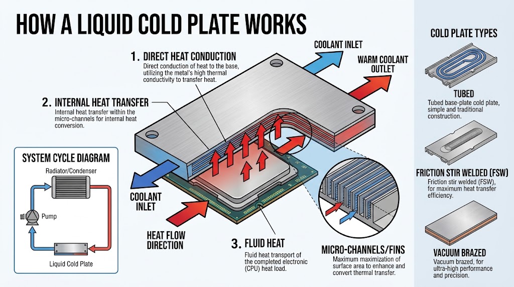 How does a cold plate work