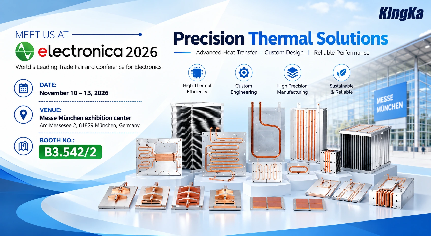 Join Kingka at Electronica 2026: Discover Next-Generation Precision Thermal Solutions
