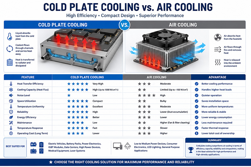 cold Plate Cooling vs. Air Cooling