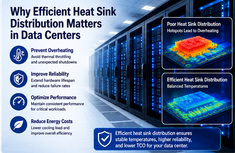Why Efficient Heat Sink Distribution Matters in Data Centers