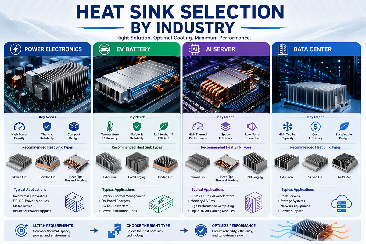 Heat Sink Selection by Industry