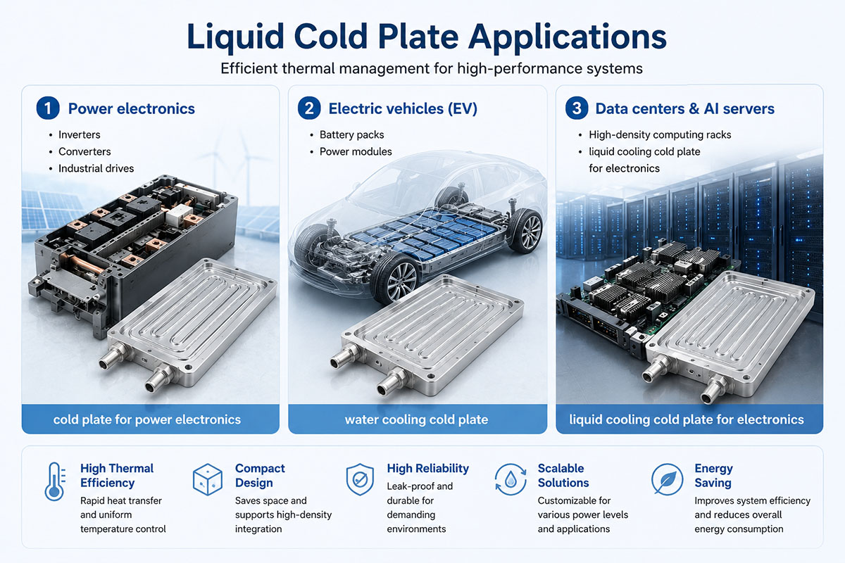 Liquid cold plate applications