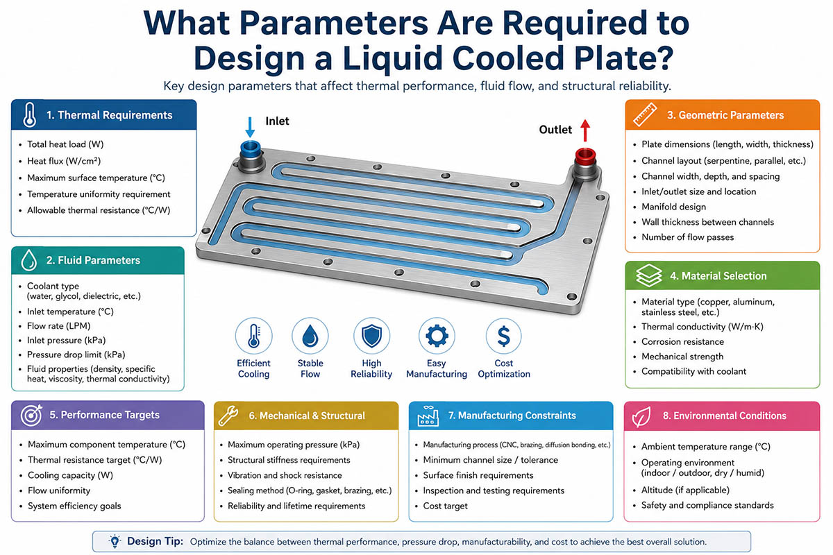 What Parameters Are Required to Design a Liquid Cooled Plate? What Parameters Are Required to Design a Liquid Cooled Plate?