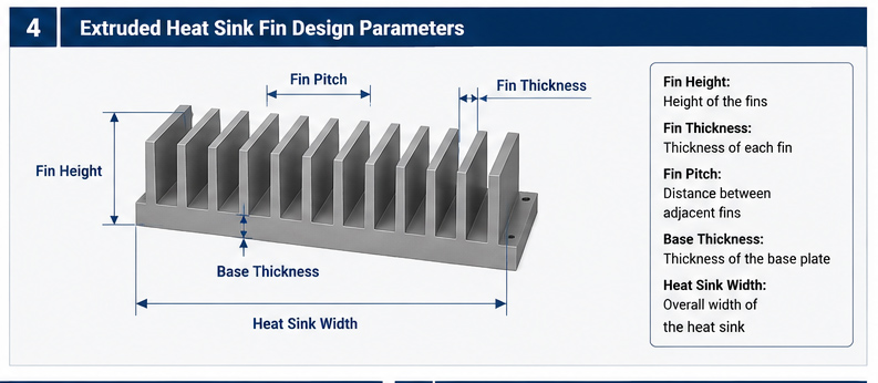 Important Extruded Heat Sink Design Parameters