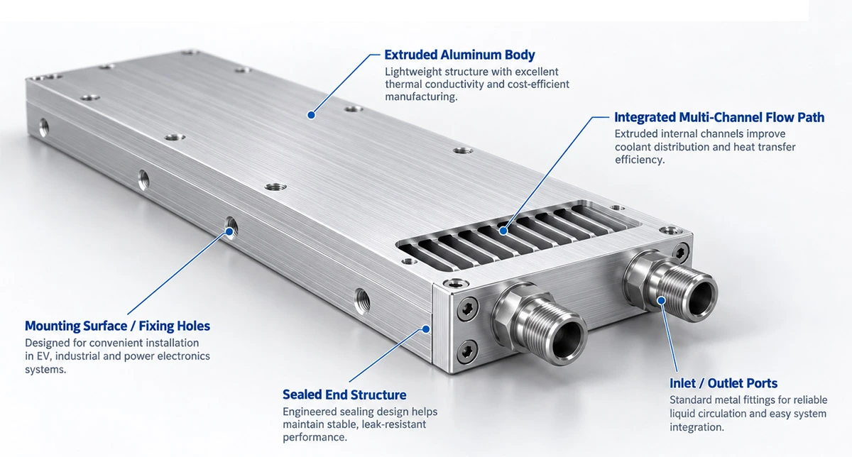 Extruded Liquid Cooling Plate Extruded Liquid Cooling Plate
