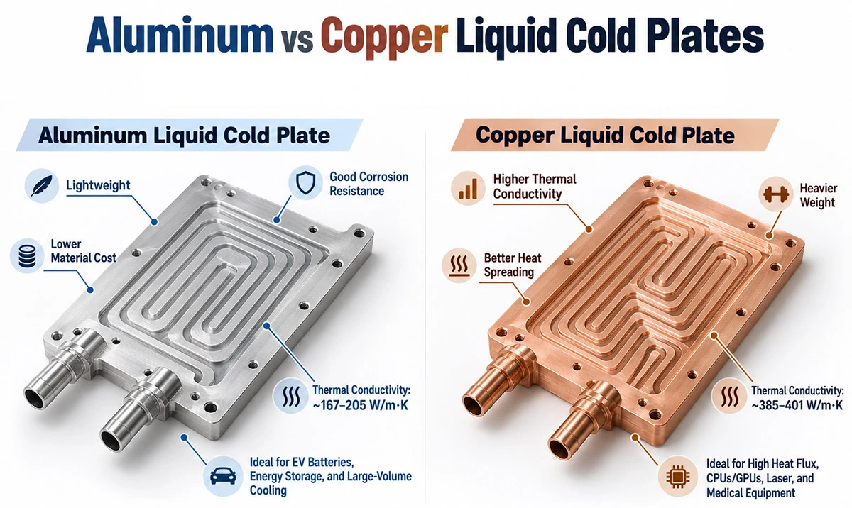 Aluminum vs Copper Liquid Cold Plates Aluminum vs Copper Liquid Cold Plates