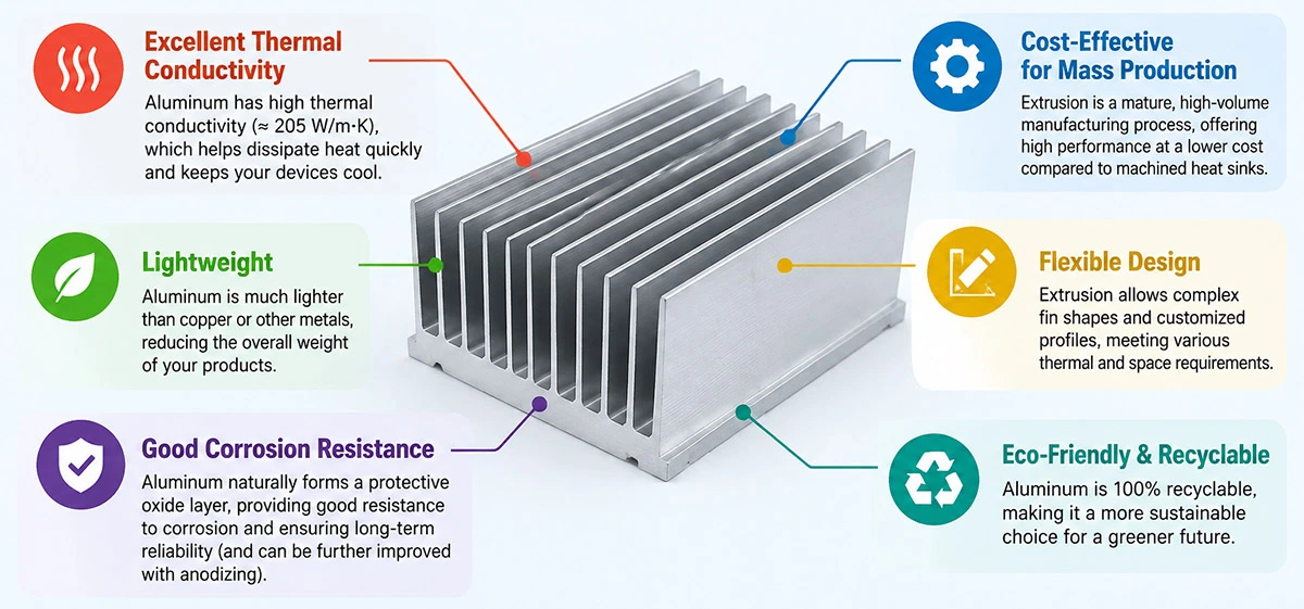 Why choose aluminum extruded heat sink