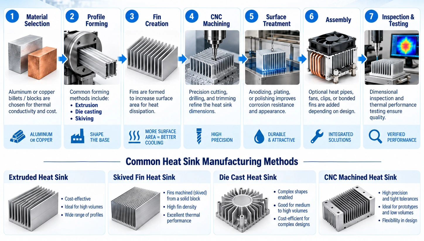 How Are Heat Sinks Manufactured
